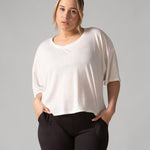 Rose Boreal - T-Shirt - Easy Flow T-Shirt - Natural White