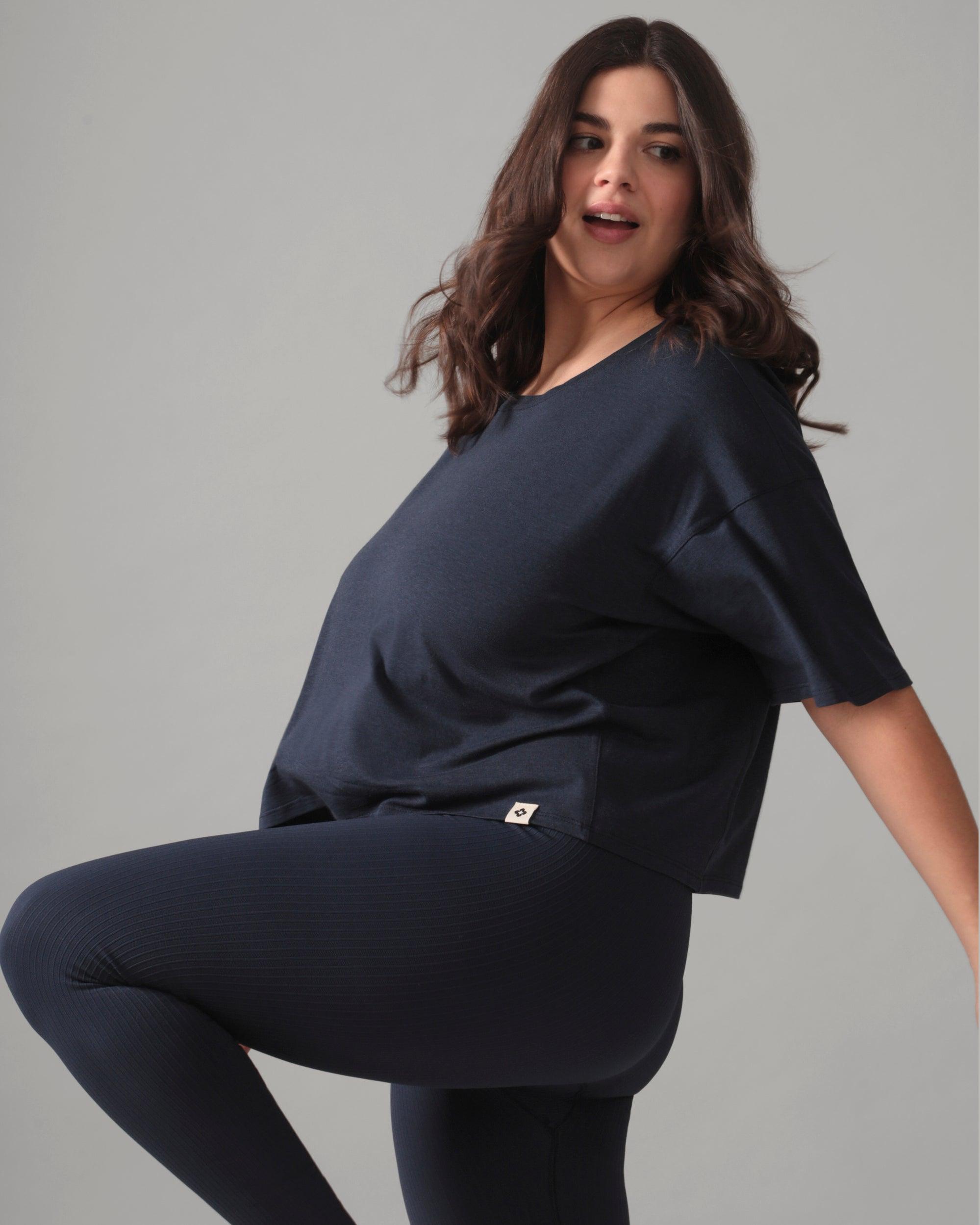 Rose Boreal - T-Shirt - Easy Flow T-Shirt - Deep Ocean