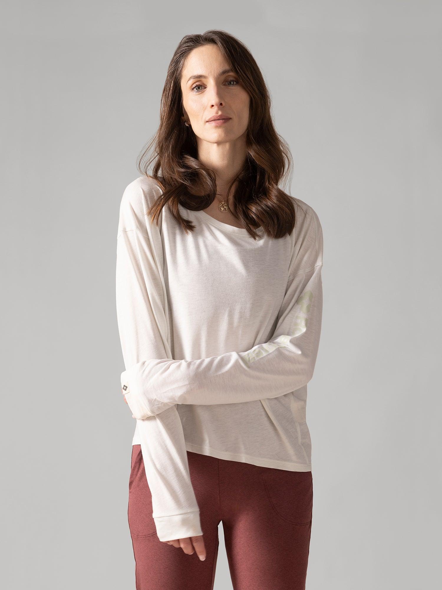 Rose Boreal - Long Sleeve - Slow Day Long-Sleeve Shirt - Natural White