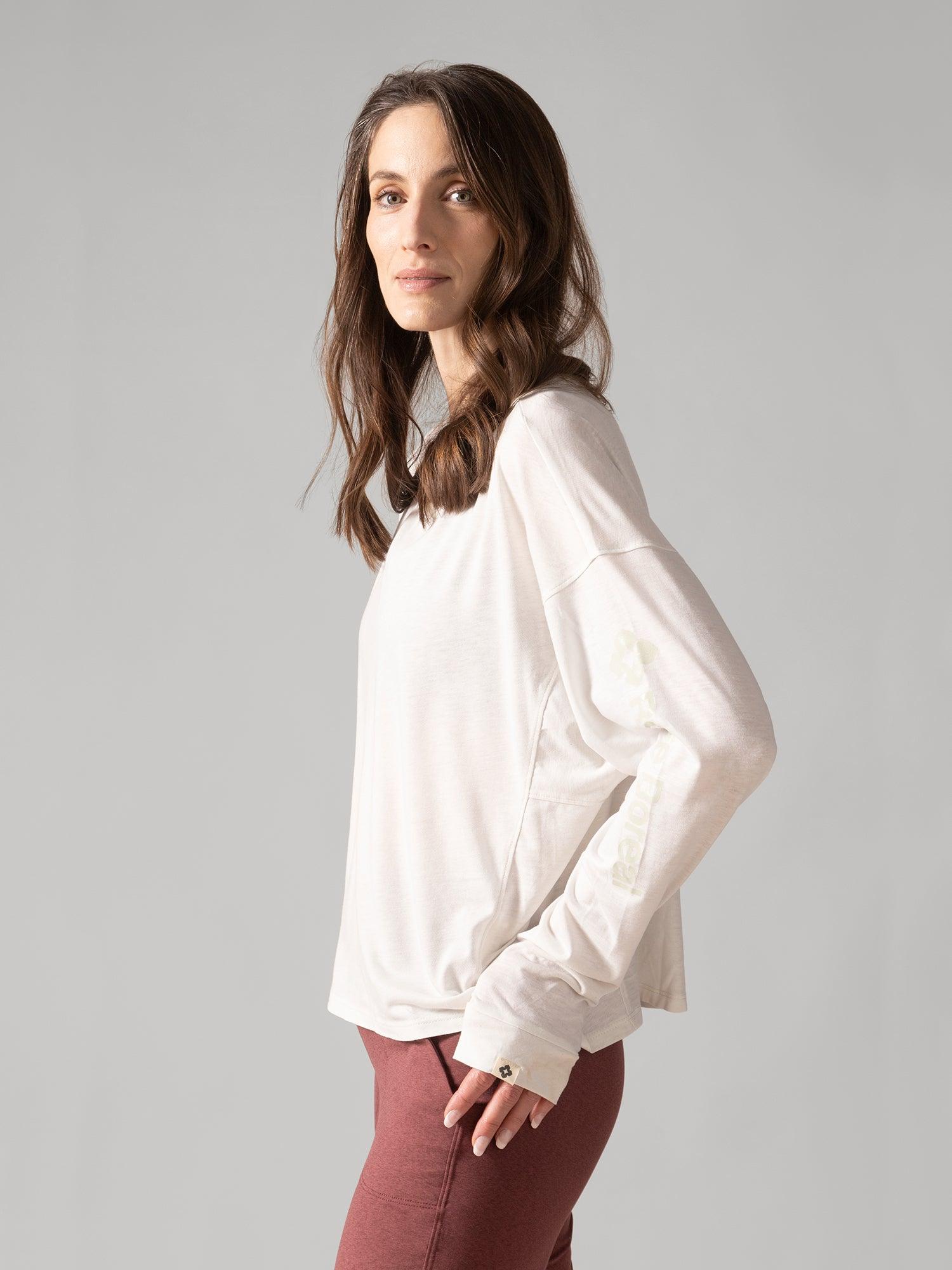 Rose Boreal - Long Sleeve - Slow Day Long-Sleeve Shirt - Natural White
