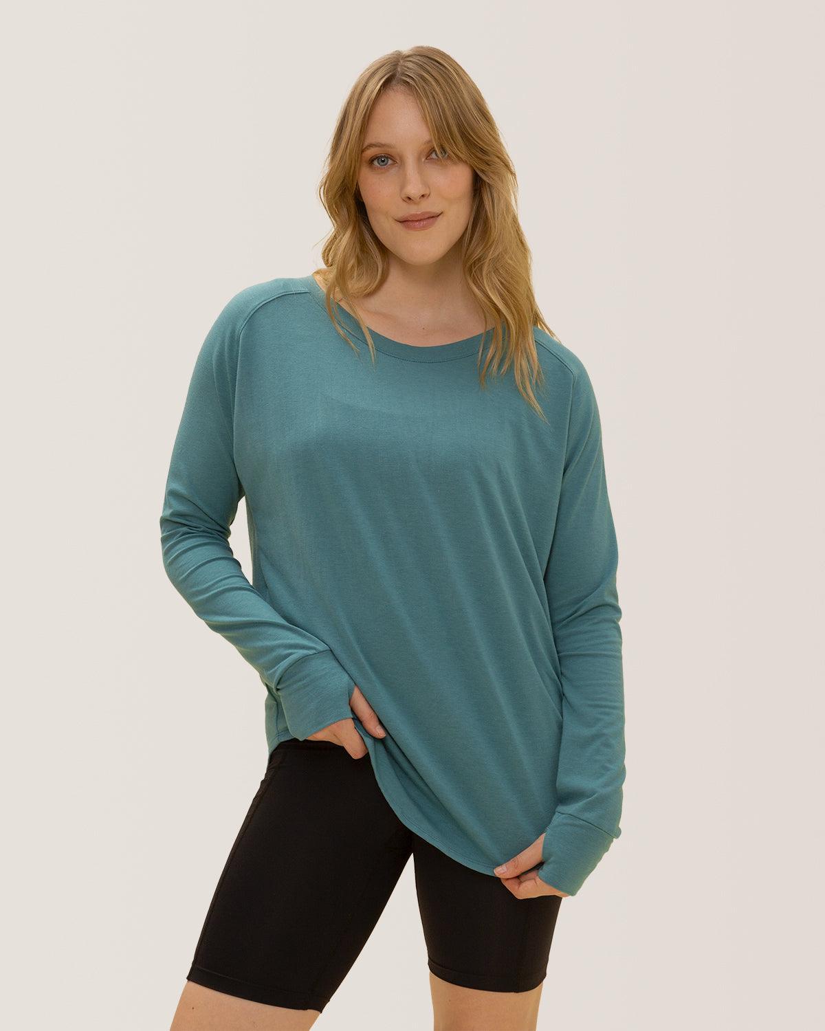 Rose Boreal - Top - Cozy Long Sleeve Shirt - Aquamarine