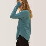 Rose Boreal - Top - Cozy Long Sleeve Shirt - Aquamarine