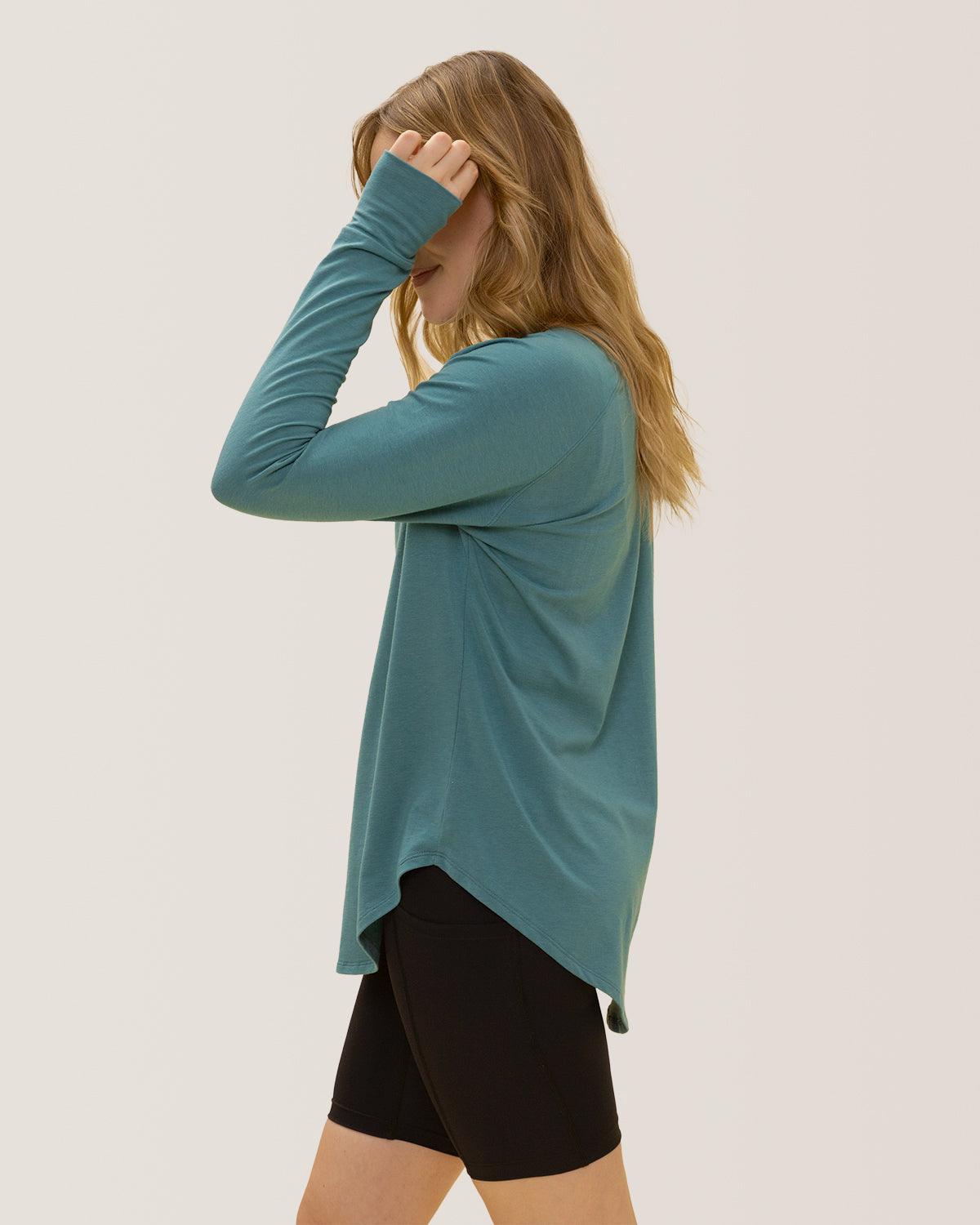 Rose Boreal - Top - Cozy Long Sleeve Shirt - Aquamarine