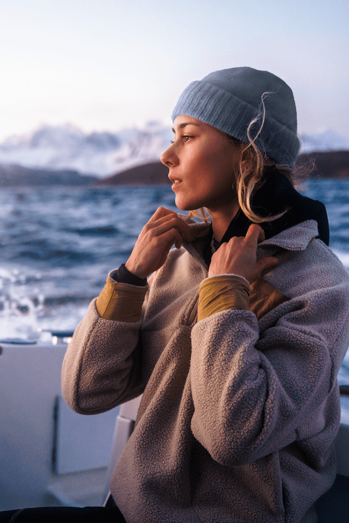 Rose Boreal - Polar Fleece - Sutton Polar Fleece Pullover - Pearl Oatmeal