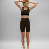 Divine Running Short with Side Pockets - Forest