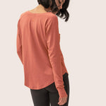 Rose Boreal - Top - Cozy Long Sleeve Shirt - Coral
