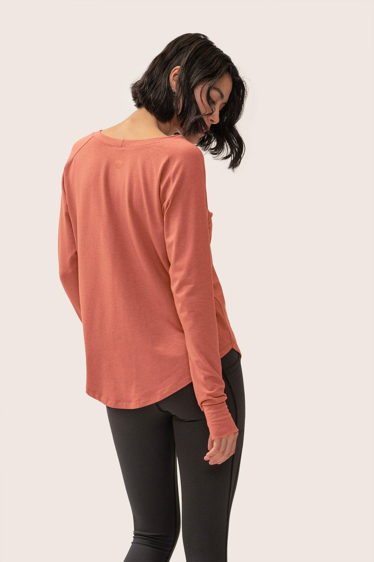 Rose Boreal - Top - Cozy Long Sleeve Shirt - Coral