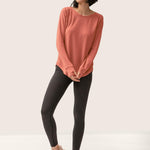 Rose Boreal - Top - Cozy Long Sleeve Shirt - Coral