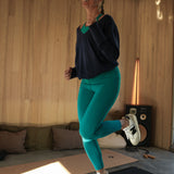 Serena High Waist Legging - Pacific Blue