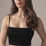 Seamless Cropped Cami in Black