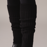 Ribbed Leg Warmers in Black