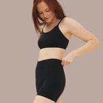 Seamless black under shorts sustainable comfort breathable