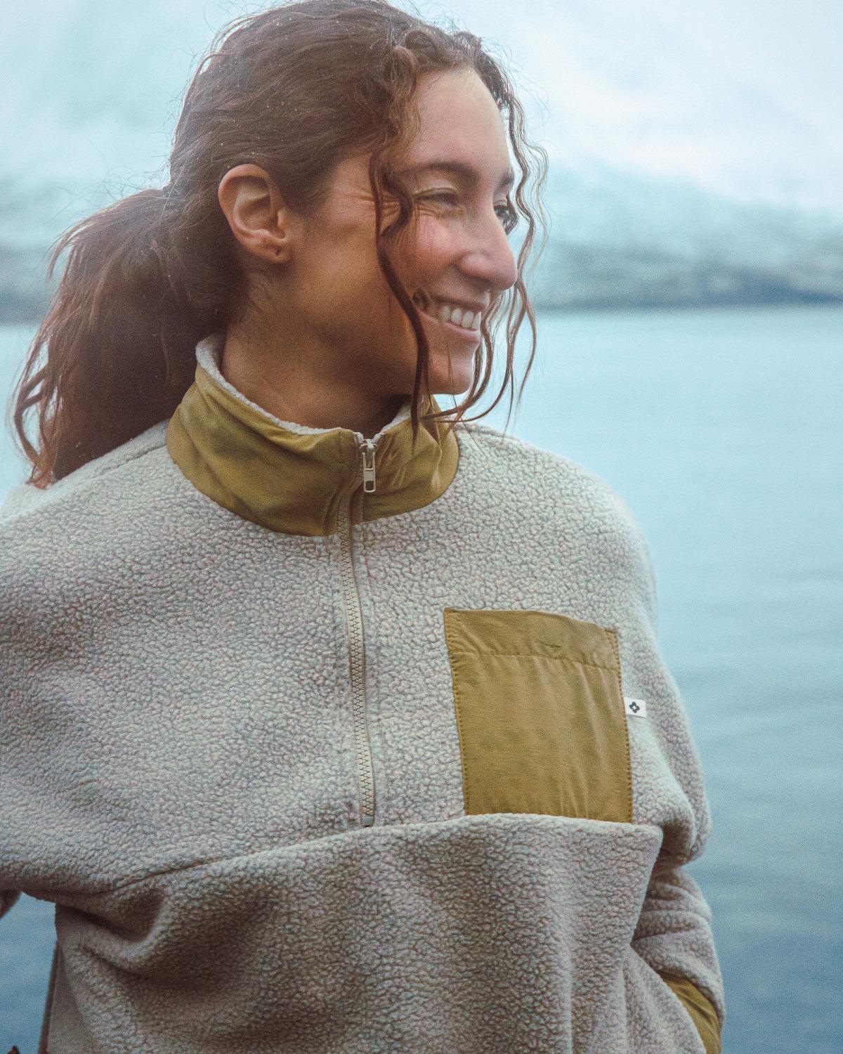 Rose Boreal - Polar Fleece - Sutton Polar Fleece Pullover - Pearl Oatmeal