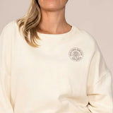 Cropped Rose Sweatshirt - Natural
