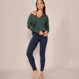 Essence V neck Top - Dark Lagoon