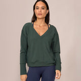 Essence V neck Top - Dark Lagoon