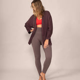 Eco Twill Blazer Kimono in Plum