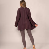 Eco Twill Blazer Kimono in Plum