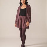 Eco Twill Blazer Kimono in Plum