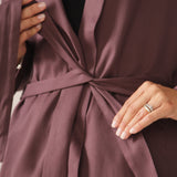 Eco Twill Blazer Kimono in Plum