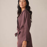 Eco Twill Blazer Kimono in Plum