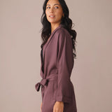 Eco Twill Blazer Kimono in Plum