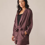 Eco Twill Blazer Kimono in Plum