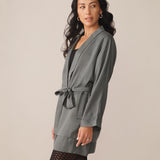 Eco Twill Blazer Kimono in Stormy Green