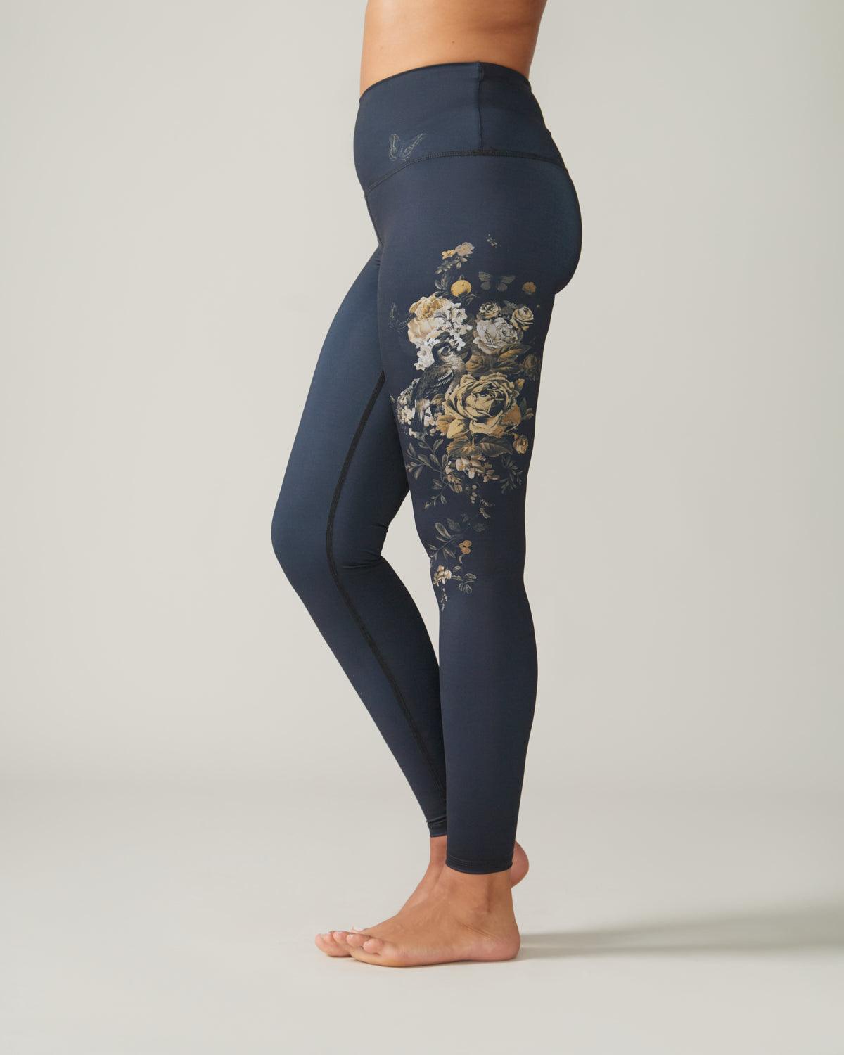 Rose Boreal - Legging - Reversible Ultralight High-Rise Legging - Charcoal English Garden