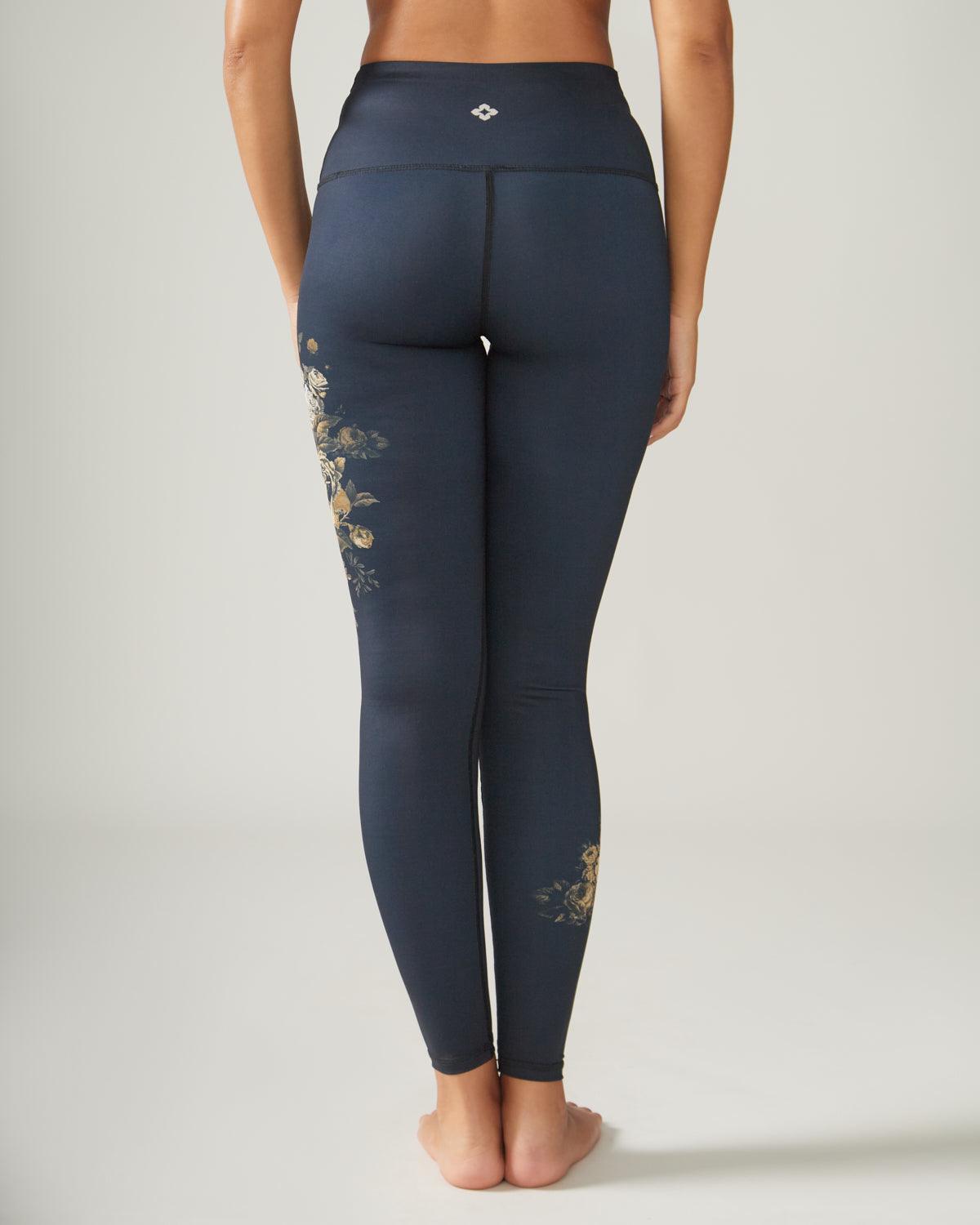 Rose Boreal - Legging - Reversible Ultralight High-Rise Legging - Charcoal English Garden