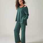 Rose Boreal - Pants - Hugg Me Pants - Dark Lagoon
