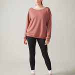 Rose Boreal - Long Sleeve - Flashdance Pullover - Dahlia