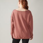 Rose Boreal - Long Sleeve - Flashdance Pullover - Dahlia