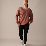Rose Boreal - Long Sleeve - Flashdance Pullover - Dahlia