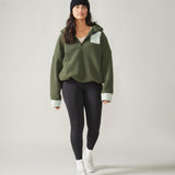 Rose Boreal - Polar Fleece - Sutton Polar Fleece Pullover - Forest Moss