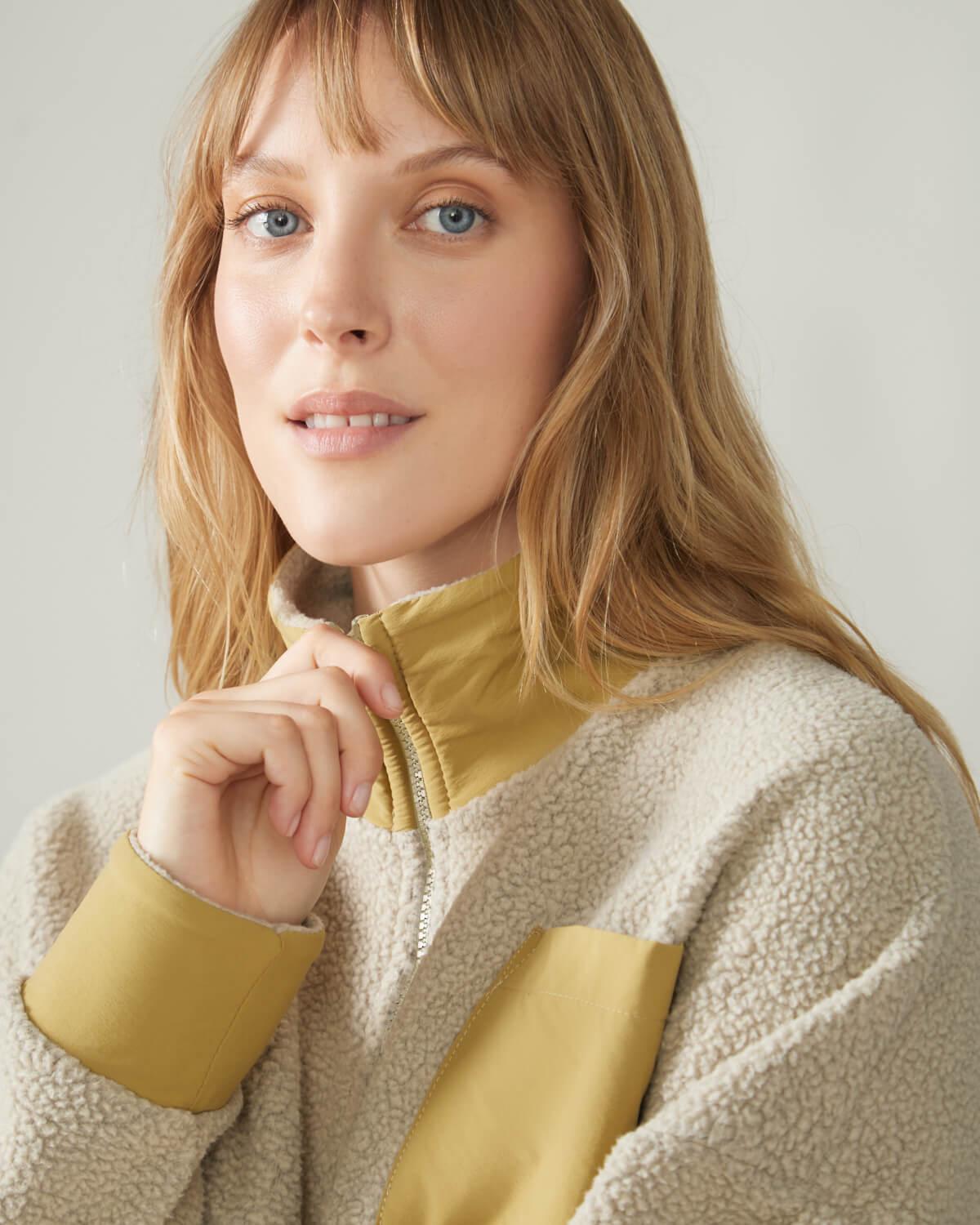 Rose Boreal - Polar Fleece - Sutton Polar Fleece Pullover - Pearl Oatmeal