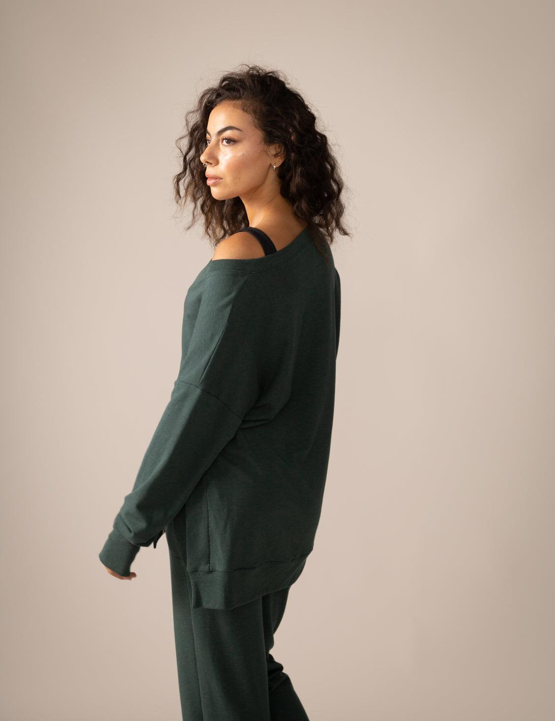 Rose Boreal - Sweatshirt - Forillon Sweatshirt - Dark Lagoon