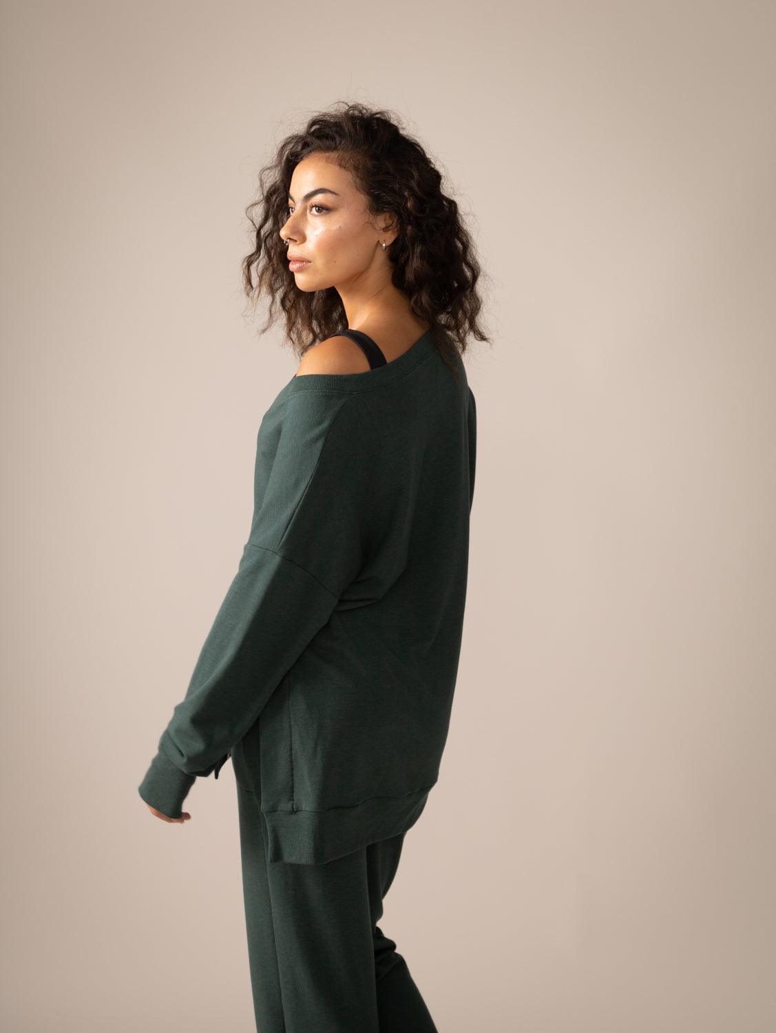 Rose Boreal - Sweatshirt - Forillon Sweatshirt - Dark Lagoon