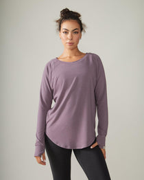 Rose Boreal - Top - Cozy Long Sleeve Shirt - Fig