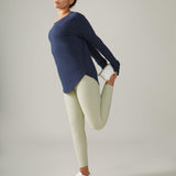 Rose Boreal - Top - Cozy Long Sleeve Shirt - Deep Ocean