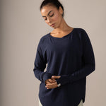 Rose Boreal - Top - Cozy Long Sleeve Shirt - Deep Ocean