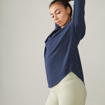 Rose Boreal - Top - Cozy Long Sleeve Shirt - Deep Ocean