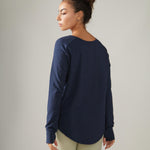 Rose Boreal - Top - Cozy Long Sleeve Shirt - Deep Ocean