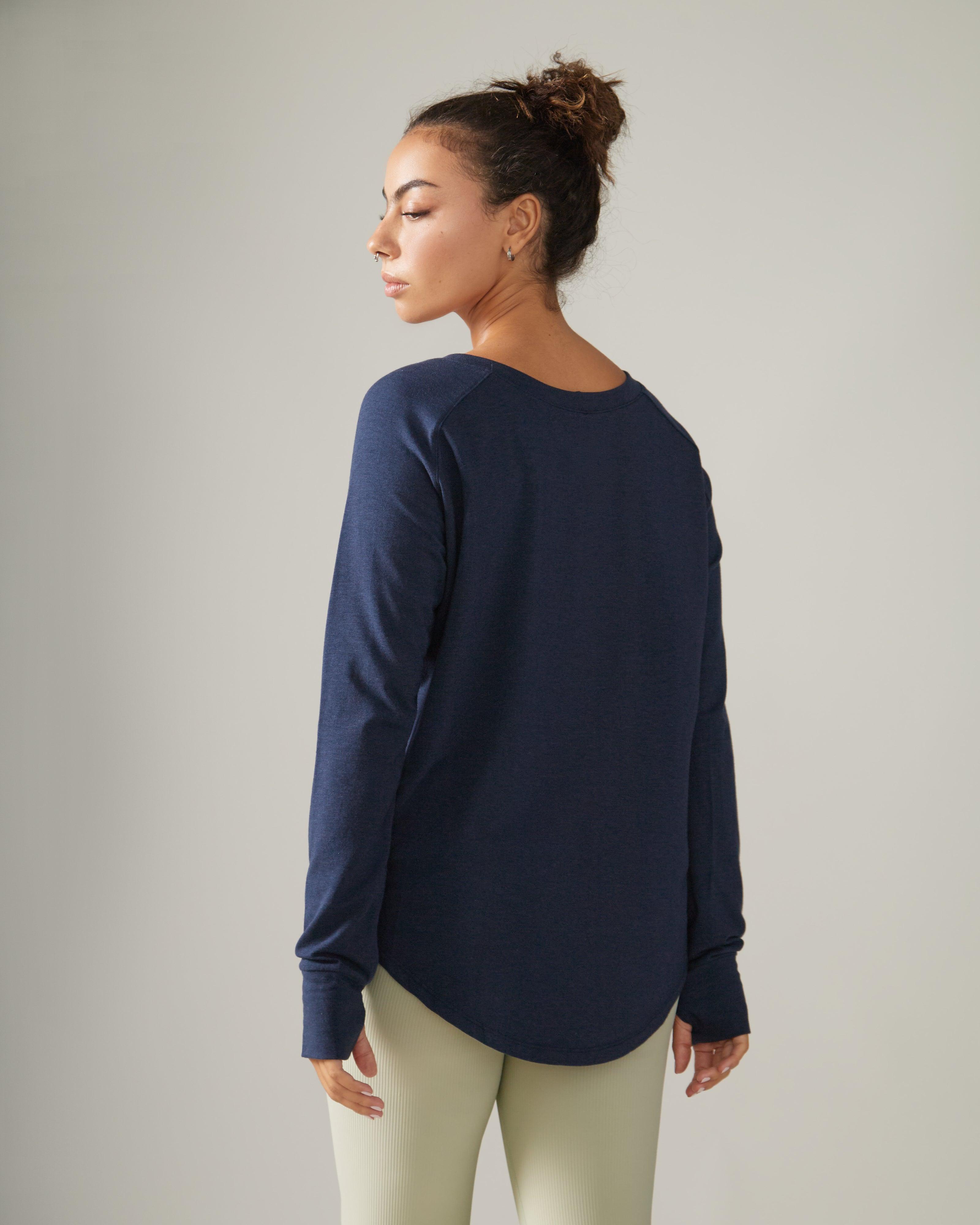 Rose Boreal - Top - Cozy Long Sleeve Shirt - Deep Ocean