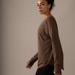Rose Boreal - Top - Cozy Long Sleeve Shirt - Hazelnut