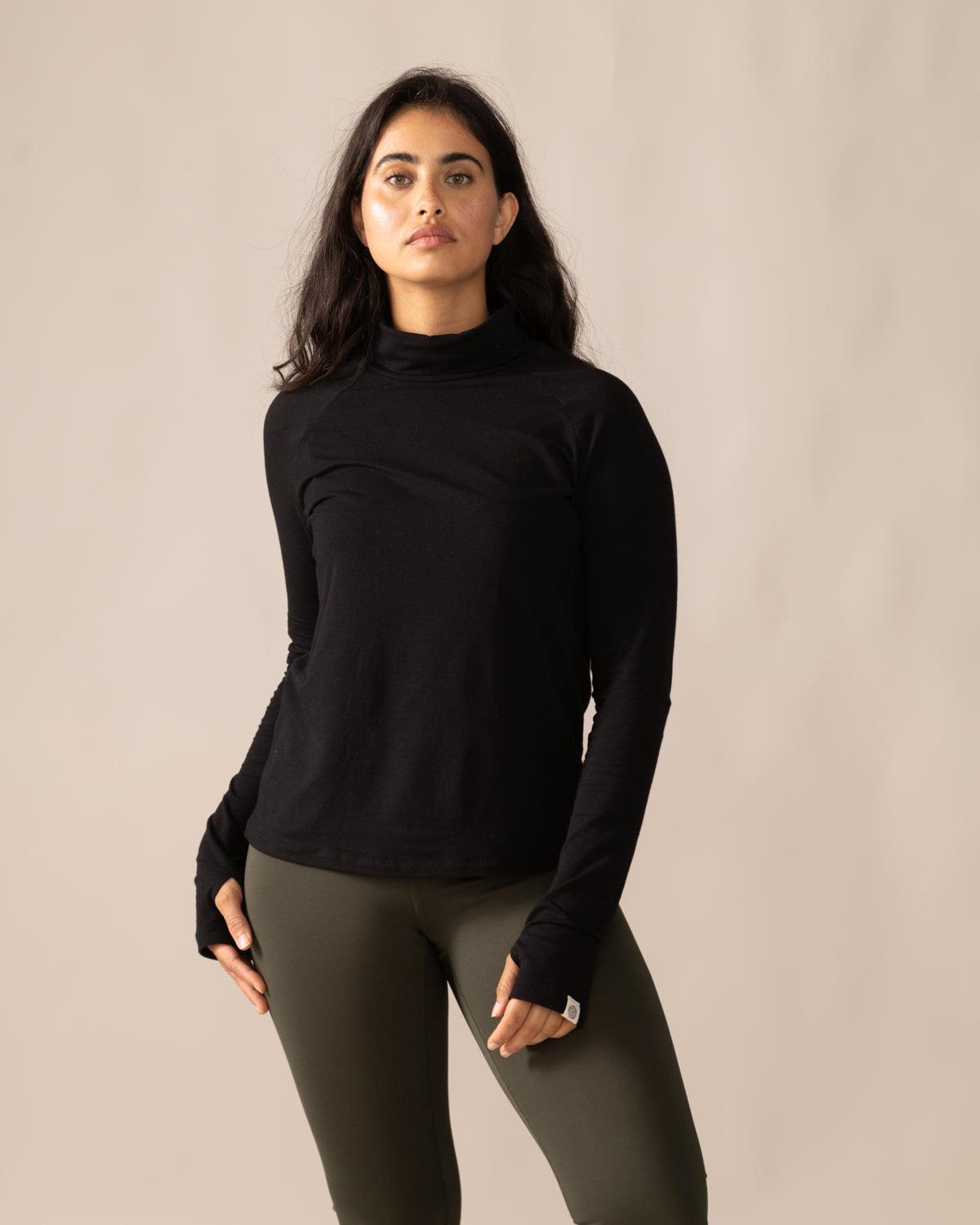 Rose Boreal - Long Sleeve - Zenith Turtleneck Sweater - Total Eclipse