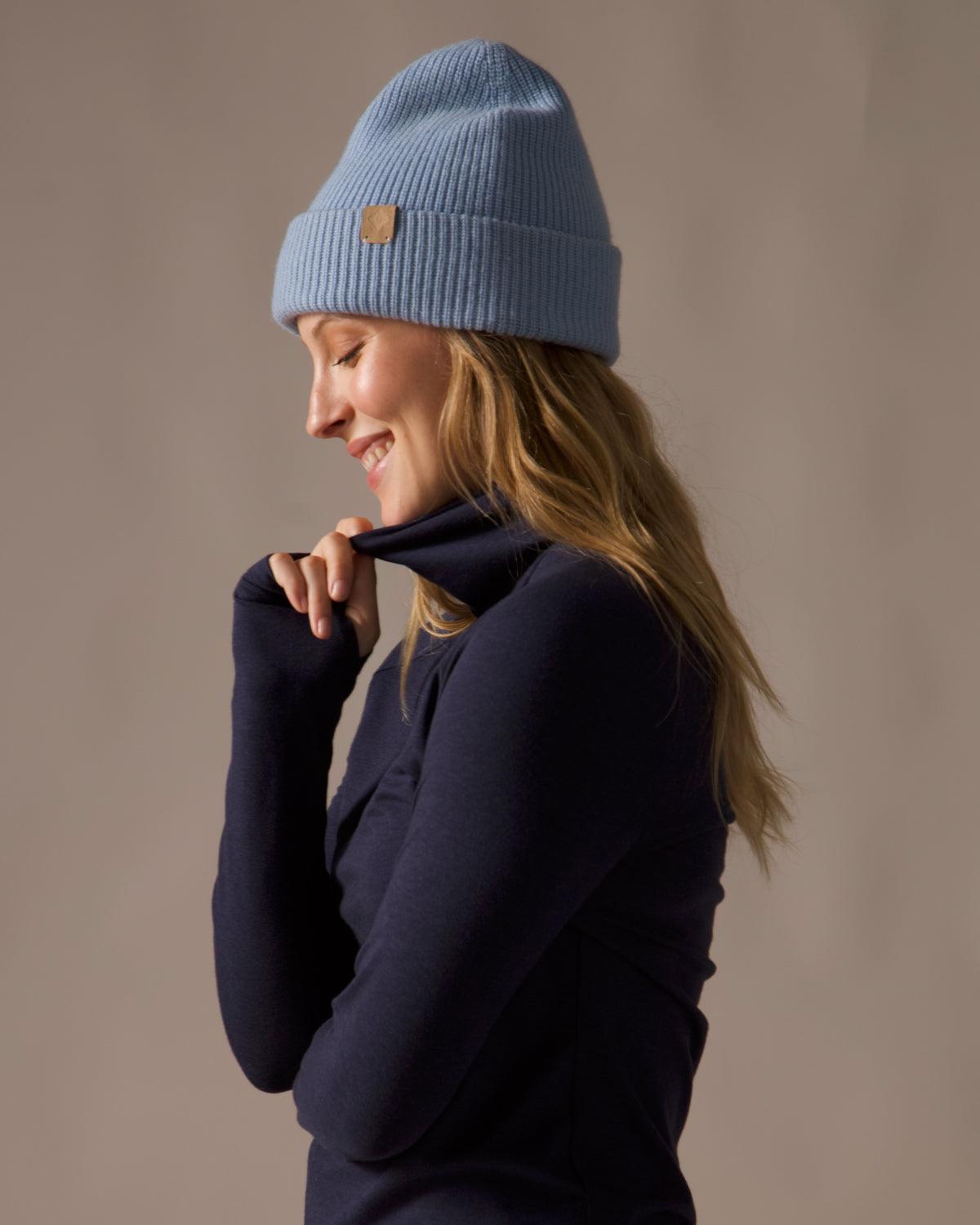 Rose Boreal - Beanie - Cloud Beanie - Pastel Blue