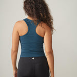 Rose Boreal - Tank Top - Long Mile-End Tank Top - Blue Lagoon
