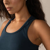 Rose Boreal - Tank Top - Long Mile-End Tank Top - Blue Lagoon