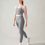 Rose Boreal - Legging - North Star Rib Soft Compression Legging - Stone Grey